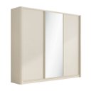 Ver imagem 2 de Roupeiro Bend Mdf 276cm 3 Portas com Espelho Lateral Curva Luna C830