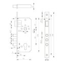 Ver imagem 2 de Fechadura Porta 3 Pinos Chave Multiponto com Maçaneta- Titan