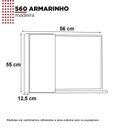 Ver imagem 4 de Espelheira para Banheiro com Armário Bege/Nude