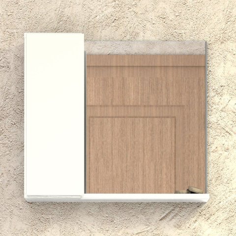 Espelheira para Banheiro com Armário Branco