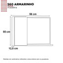 Ver imagem 4 de Espelheira para Banheiro com Armário Branco