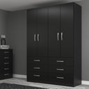 Ver imagem 1 de Guarda Roupa Casal 4 Portas 6 Gavetas Treviso Yescasa