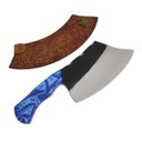Ver imagem 1 de Cutelo Artesanal Mola Caminhão 7' Aço Carbono Forjado Brut Forge Cabo Resina Zanline