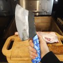 Ver imagem 7 de Cutelo Artesanal Mola Caminhão 7' Aço Carbono Forjado Brut Forge Cabo Resina Zanline