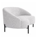 Ver imagem 3 de Sofá Pluma 2 Lugares 150cm Pés Preto Bouclé Cinza - Sallar Home