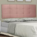 Ver imagem 1 de Cabeceira Painel Queen Lia Slim 160 Cm Suede Rose - MV Estofados