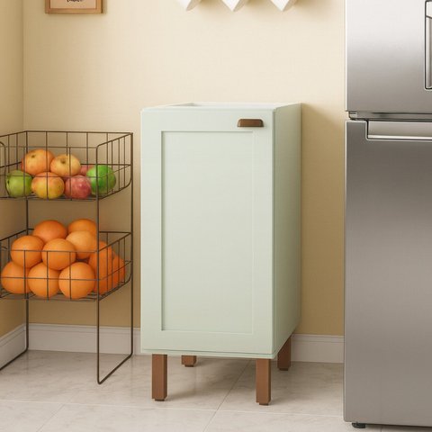 Balcão 1 Porta Americano 100% MDF sem Tampo Iluminata Verde/Mint