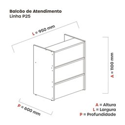 Balcão para Atendimento BCAT900P25 - 4