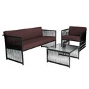 Ver imagem 2 de Conjunto para Área Externa de Corda Náutica - Poltrona Namoradeira Mesa de Centro Santiago