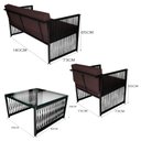 Ver imagem 7 de Conjunto para Área Externa de Corda Náutica - Poltrona Namoradeira Mesa de Centro Santiago