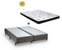 Ver imagem 1 de Cama Box Queen Colchão Mola Bonnel Belos Sonhos + Box Suede 60x158x198:Cinza