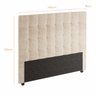 Cabeceira Para Cama Box Nala Babus Queen Estofadas em linho - 2