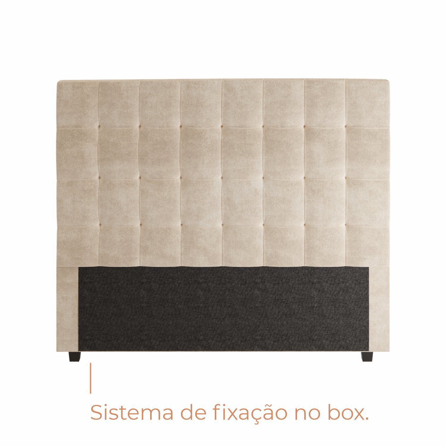 Cabeceira Para Cama Box Nala Babus Queen Estofadas em linho - 8