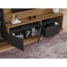Estante Home para Tv até 75'' 3 Portas 1 Gaveta Splendido Lâmina Mel Preto - Caemmun - 7