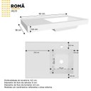Ver imagem 5 de Gabinete para Banheiro em Aço 61,5cm Romã Cinza