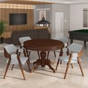 Ver imagem 5 de Conjunto Mesa de Jogos Carteado Bellagio Tampo Reversível Verde e 4 Cadeiras Madeira Poker Base Estr