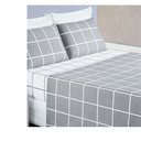 Ver imagem 2 de Jogo de Lençol Cama Queen 4 Peças Micropercal 200 Fios Austin - Cinza