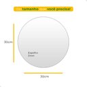 Ver imagem 3 de Espelho Decorativo Redondo para Escritório Sala Quarto Banheiro com Led Frio 30cm
