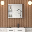 Ver imagem 1 de Espelheira para banheiro com Armário em Aço Ameixa 