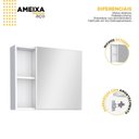 Ver imagem 5 de Espelheira para Banheiro com Armário em Aço Ameixa Branco