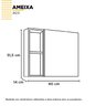 Espelheira para banheiro com Armário em Aço Ameixa  - 4