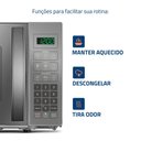 Ver imagem 3 de Micro-ondas, Mondial, Cinza/espelhado, 1200w, 220v - Mo-01-21-e