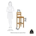 Ver imagem 3 de Kit 4 Banquetas Altas em Madeira Maciça Nogueira Martin Marrom