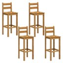 Ver imagem 1 de Kit 4 Banquetas Altas 100% Madeira Maciça Martin Espresso Móveis