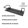 Kit Prateleira Suporte Porta Shampoo Preto Reto Fume 2 Uni. - 6