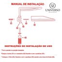 Ver imagem 2 de Kit Prateleira Suporte Porta Shampoo Preto Reto Fume 2 Uni.