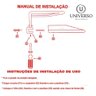 Kit Prateleira Suporte Porta Shampoo Preto Reto Fume 2 Uni. - 9