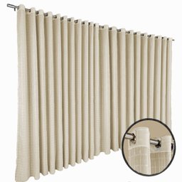 cortina blackout Milam bloqueia luz sala 5,00 x 2,80 palha - 3