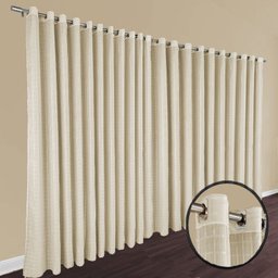 cortina blackout Milam bloqueia luz sala 5,00 x 2,80 palha - 2