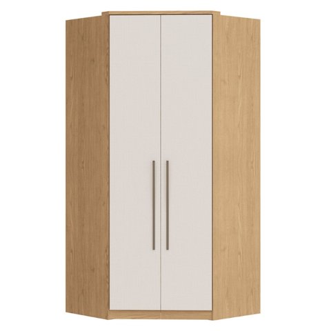 Guarda Roupa Modulado de Canto Closet Elegance Marrom/Angelin/Blanc