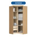 Ver imagem 5 de Guarda Roupa Modulado de Canto Closet Elegance Marrom/Angelin/Blanc