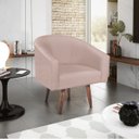 Ver imagem 2 de Kit 02 Poltronas Decorativas Sala de Estar Recepção Luiza Pés Palito Suede - Doce Sonho Móveis KIT 2
