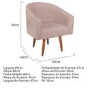 Ver imagem 3 de Kit 02 Poltronas Decorativas Sala de Estar Recepção Luiza Pés Palito Suede - Doce Sonho Móveis KIT 2