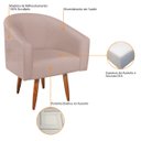 Ver imagem 4 de Kit 02 Poltronas Decorativas Sala de Estar Recepção Luiza Pés Palito Suede - Doce Sonho Móveis KIT 2
