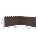 Ver imagem 3 de Cabeceira Painel Cama King Box Nuvem Suede Sandy 195 cm:Marrom