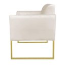 Ver imagem 2 de Kit 2 Poltronas Marisa Suede Bege Dourado D’Rossi