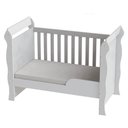 Ver imagem 4 de Berço Americano Mirelle e Guarda Roupa Ternura Baby 3 Portas Branco Brilho - Incorplac