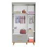 Quarto De Bebê Berço Guarda Roupa Infantil Cinza - 3