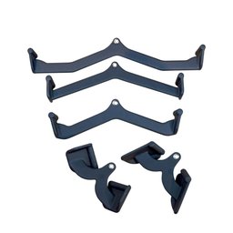 Kit Com 5 Puxadores Mag Com Pegada Anatomica Ahead Preto - 1