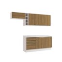 Ver imagem 2 de Armário de Cozinha Completa Garrafeiro 100% Mdf 260cm Branco/nogueira Celeste Kappesberg