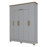 Guarda-Roupa 6 Portas 2 Gavetas Roma Multimóveis CR4046 Cinza/Nature - 2