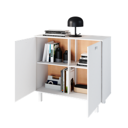 Armário para Escritório Baixo 2 Portas 2 Prateleiras MDP 12mm - 4