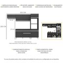 Ver imagem 4 de Armário de Cozinha Compacta 4 peças MP3690.898 Veneza Preto