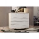 Ver imagem 1 de Cômoda Novo Horizonte Neve 10 Gavetas MDF-MDP Puxador MDF Branco