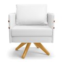 Ver imagem 6 de Kit 01 Namoradeira 02 Lugares e 02 Poltronas Mari Corino Base de Madeira Ma30 - D'Rossi Branco