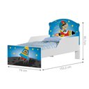 Ver imagem 2 de Cama Infantil Espacial Astronauta Foguete Proteção Lateral Colchão Incluso